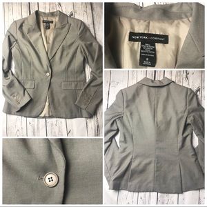 New York & Company Taupe Blazer Sz 8